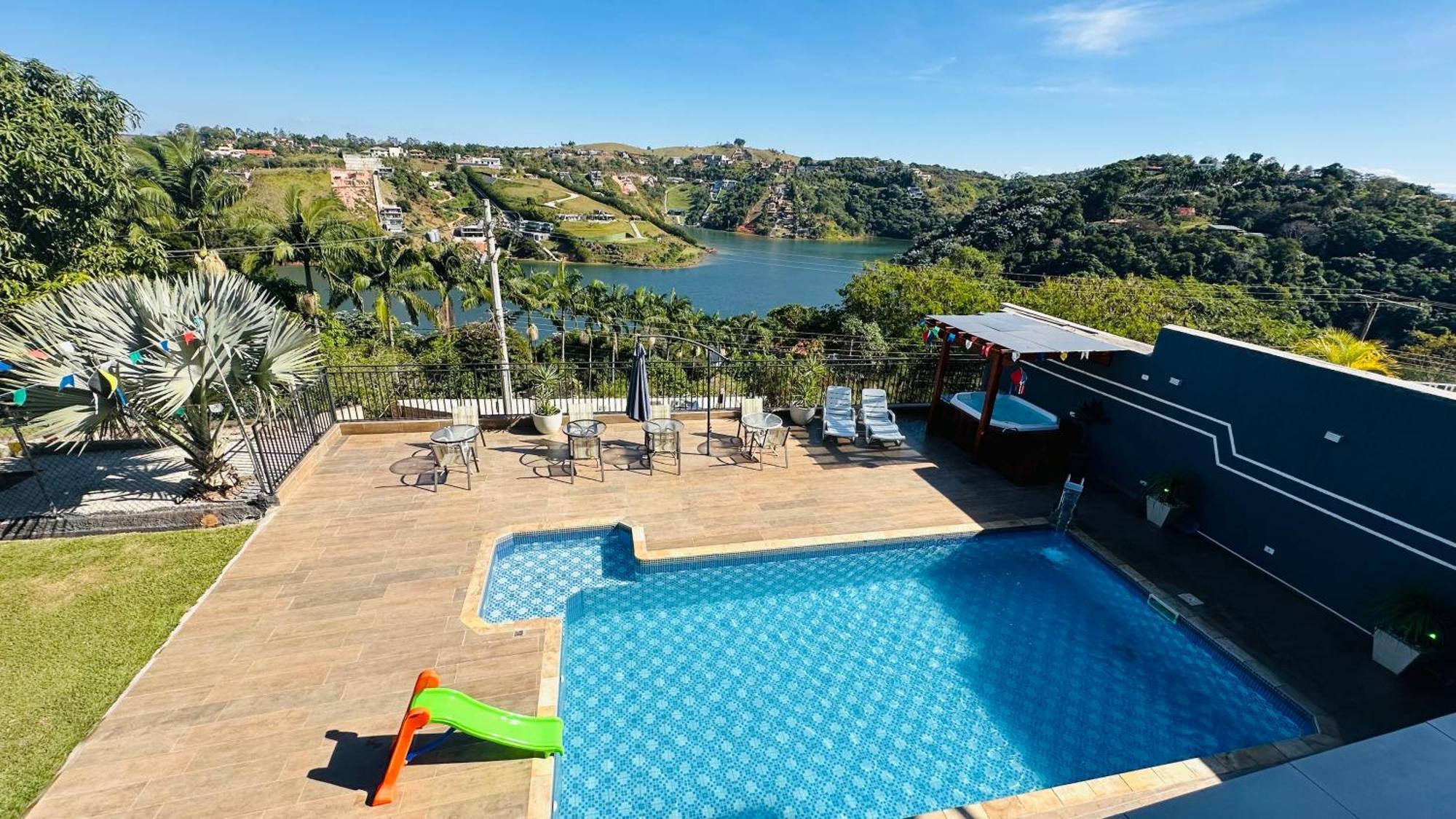Chacara Gama Em Condominio Igarata-Sp - Jacuzzi Com Hidromassagem, Piscina E Sauna Exterior foto